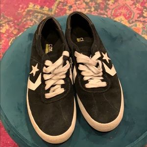 Converse black suede women’s shoes size 6